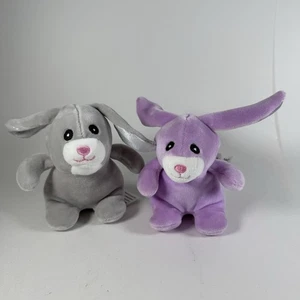 Peluche Kellytoy Squishmallow viola grigio Mystery Squad coniglietto 4,5" mini glitter - Foto 1 di 12