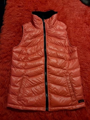 Chaleco acolchado Calvin Klein talla L rojo relleno Y2K bolsillos MP3 resistente al viento Foto 1 de 4