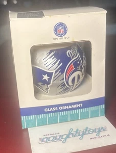 Vtg 1999 Ensemble Sports Glass Ornament NFL New England Patriots NOS 90’s - Picture 1 of 8