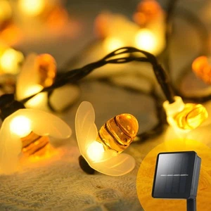 Bee Solar Garden String Lights 14FT 30LED Solar Lights Outdoor Waterproof 8 M... - Picture 1 of 9
