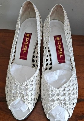 Zapatos de vestir Carel vintage 100 % cuero (mujer) S 9M blancos Foto 1 de 4