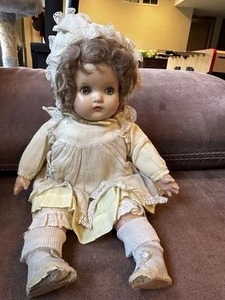 Vintage 15” Madam Alexander Doll Wearing Original Clothes, Bonnet & Sock/Shoes - Picture 1 of 7
