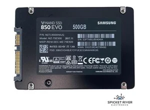 Samsung 850 EVO MZ7LN500HAJQ 500GB SATA 6Gb/s 2.5-inch SSD Solid State Drive - Picture 1 of 3