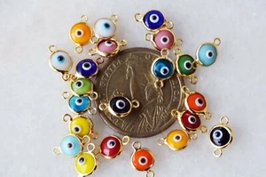 10 Pcs Turkish Evil Eye Connector Beads Evil Eye DIY Supplies Bracelet Supplies - Picture 1 of 5