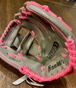 Franklin Baseball Handschuh Mitt 22702 9,5 rechts Kinder Jugend Kind T-Shirt Ball pink grau - Bild 1 von 9