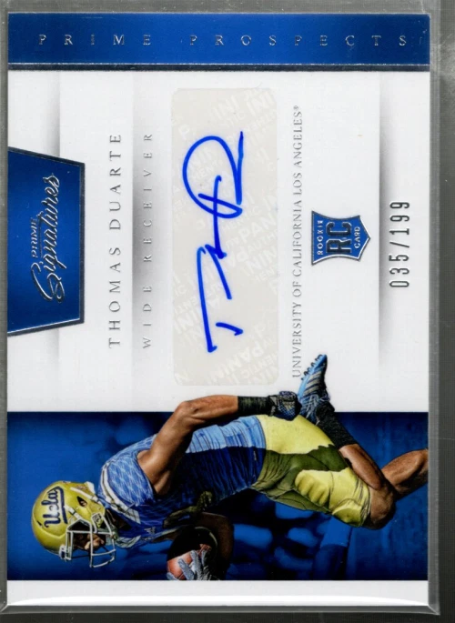 B0655- 2016 Prime Signatures #256 Thomas Duarte RC Auto /199 - (ROOKIE CARD) - Image 1 of 2