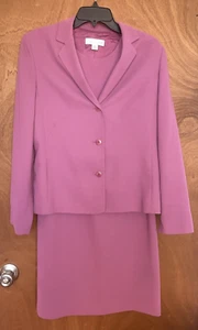Conjunto de chaqueta de vestir vintage informal forrado en esquina púrpura orquídea talla 8 - Imagen 1 de 24