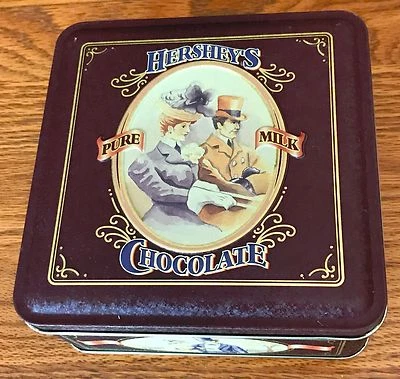 Hershey’s Pure Milk Chocolate Nostalgic Square Tin 1995 Collector Edition #4 - Image 1 of 4