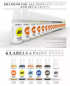 AK Interactive 3rd Gen Generation 3G Acrylic Paints Full Range pick your colour - Picture 1 of 236