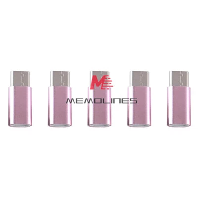 Adaptador de liga conversor conector micro USB para tipo C 5 peças para telefone Android - Imagem 1 de 4