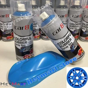 6x Matt Blue Rubber Paint KMS Plasti dip Removable Wheel Rim Spray Rubber Coat - Picture 1 of 4