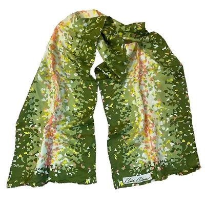 De colección. Bufanda de seda Bill Blass años 70 Japón enrollada a mano de lujo firmada abuela retro Foto 1 de 4