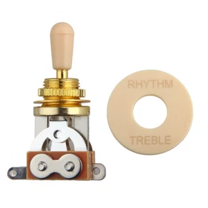 3 Way Toggle Switch Pickup Selector for Electric Guitar ,Golden/Ivory Tip - Imagen 1 de 3