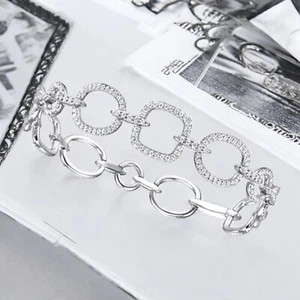 14K Weißgold GLI HRD Lab Created Diamant Glieder Tennis Armband 1,75 Karat - Bild 1 von 9