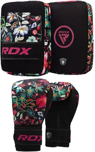 Women Boxing Gloves and pads by RDX, Thai Pads, Kickboxing Gloves, Muay Thai Pad - Picture 1 of 9