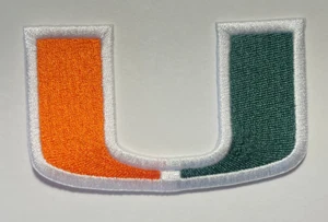 university of miami University of Miami U patch 3.5" wide iron or sew on U patch - Picture 1 of 4