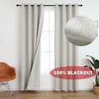 310cm Height Blackout Solid Color Soundproof Blackout Faux Linen Curtains