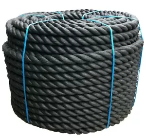 50mm Black Polypropylene Rope, Poly Rope Coils, Cheap Nylon - Select Your Length - Picture 1 of 6