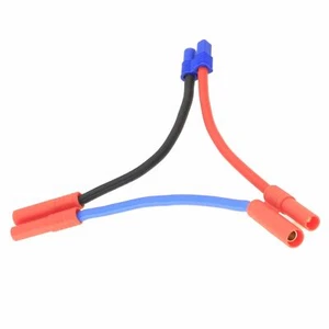 Series Wire EC3 1 Female to 2 Male HXT 4mm 12AWG 10CM Serial Cable - Picture 1 of 3