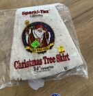 Vtg Sparkl Tex Glittering Old World Santa Christmas Tree Skirt 34" Diameter New