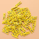 300Pcs Wooden Pegs 25Mm Black Clips For Photos & Crafts