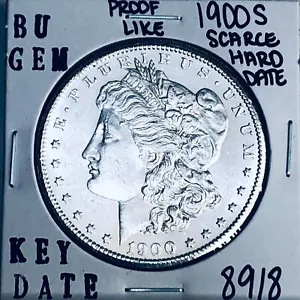 1900 S BU GEM MORGAN SILVER DOLLAR UNC MS+++ U.S. MINT RARE KEY COIN 8918 - Picture 1 of 3