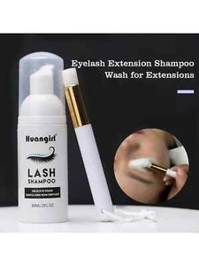 Eyelash Shampoo for Eyelash Extension Eye lash Foam Cleanser with soft brush 60m - Picture 1 of 6