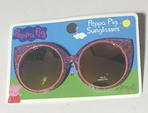 * PEPPA PIG* PINK GLITTER MIRRORED SUNGLASSES * 100% UV PROTECTION SHADES * - Picture 1 of 2