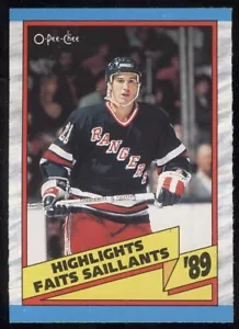 326 BRIAN LEETCH ROOKIE RC 1989-90 O PEE CHEE ERROR N.Y. RANGERS NHL HOCKEY - Picture 1 of 2