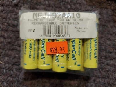 MFJ-92AA10, BATTERY, NI-MH, AA, 3000 MA, 10 PACK ~~NEW IN PACKAGE!~ Foto 1 de 4