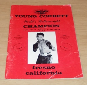 Folleto 'SOUVENIR' 1963 historia de caja ~ "YOUNG CORBETT" Billy Mahoney "FIRMADO" ~ - Imagen 1 de 12