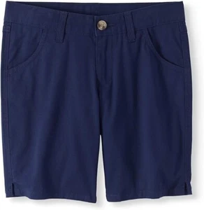 Wonder Nation Girls Chino Bermuda Shorts Size 10 Navy Blue - Picture 1 of 2