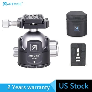 54mm Low Profile Tripod Head Heavy Duty Metal Ball Head with QR Plate Load 77lbs - Picture 1 of 10