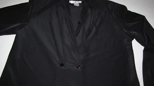 VTg Rafaella women career Silky Wrap top Long sleeve Pleated front Black 6 - Picture 1 of 10
