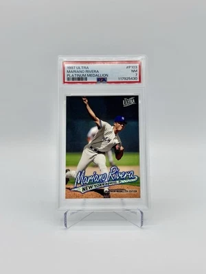 1997 ULTRA MARIANO RIVERA PLATINUM MEDALLION EDITION PSA 7 #P103 NY YANKEES HOF - Image 1 of 2