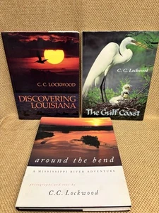 Lot of 3 CC Lockwood Photography Books Signed (2) Hard bound Louisiana Nature  - Picture 1 of 24
