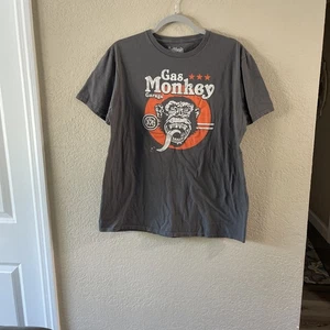 Officially Licensed Gas Monkey Garage Stripes Shield Men's T-Shirt L - Picture 1 of 5