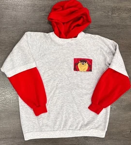 Vintage Taz Sweatshirt Hoodie 90s 1996 Youth Size XL Kids - Picture 1 of 7