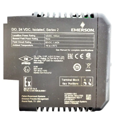 EMERSON KJ3208X1-BA1 CONTROLLER DO 24VDC SERIES 2 ISOLATED FREE SHIPPING. - Image 1 of 4
