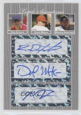 2007 Just Minors Triple Signatures Prata/25 Ross Detwiler Daniel Moskos Auto - Imagem 1 de 2