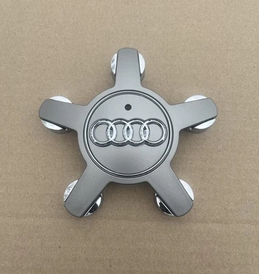 2015 09-16 AUDI A4 A5 S4 S5 Q5 Wheel Rim Center Hub Cap Emblem Original Gray OEM - Image 1 of 4