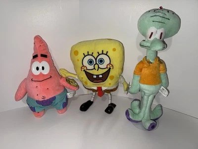 Nanco SpongeBob SquarePants, Patrick Star, And Squidward Plush 12"  (NWT) 2002 - Image 1 of 4