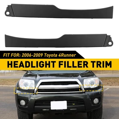 FRONT BUMPER GRILLE HEADLIGHT FILLER TRIM RH FOR LH 2006-2009 TOYOTA 4RUNNER P - Image 1 of 4