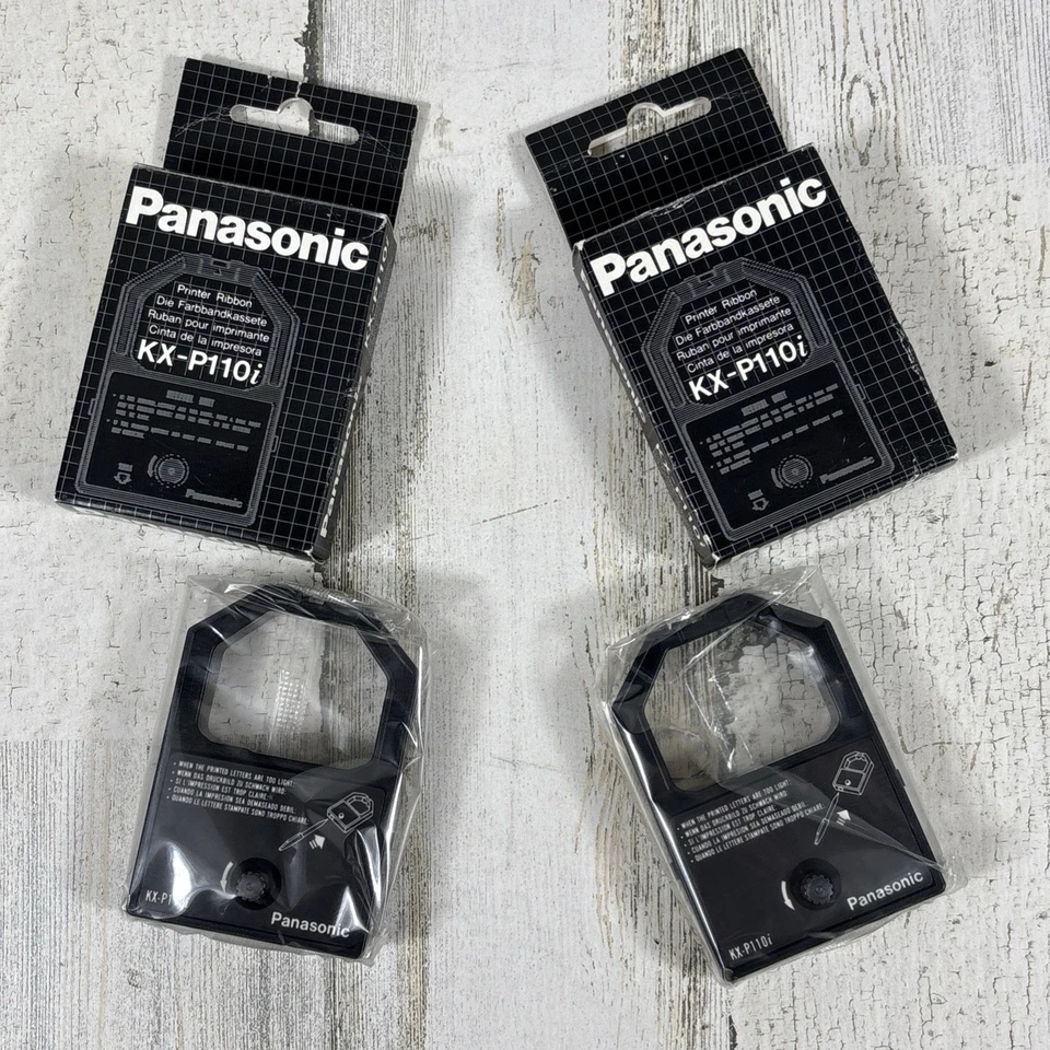 Panasonic KX-P110i Black Nylon Printer Ribbon Original OEM Sealed -QTY 2 - Image 1 of 4