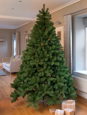 National Tree 7ft Linwood Artificial Christmas Tree with Cones - Image 1 of 2