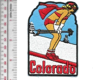 Skiing Colorado 1950's Snow Skiing State Tourist Patch - Picture 1 of 1