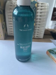 NEW THE BODY SHOP BLUE MUSK Zest HAIR AND BODY Wash - Picture 1 of 1