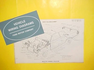 1963 FORD FALCON FUTURA RANCHERO MERCURY COMET FACTORY ORIGINAL WIRING DIAGRAMS - Picture 1 of 2