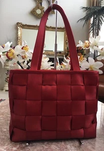 HARVEY’S Original Seatbelt Red Small Satchel Tote Handbag Purse EUC! - Picture 1 of 8