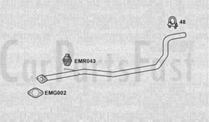 EXFD4037 Exhaust Middle Pipe Ford Streetka 1.6 Convertible 4/2003 to 12/2006 - Picture 1 of 1